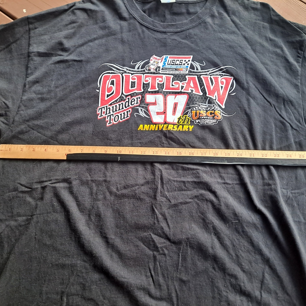 Port and Company Black Outlaw Thunder Tour 20th Anniversary Tee - Picture 3 of 5